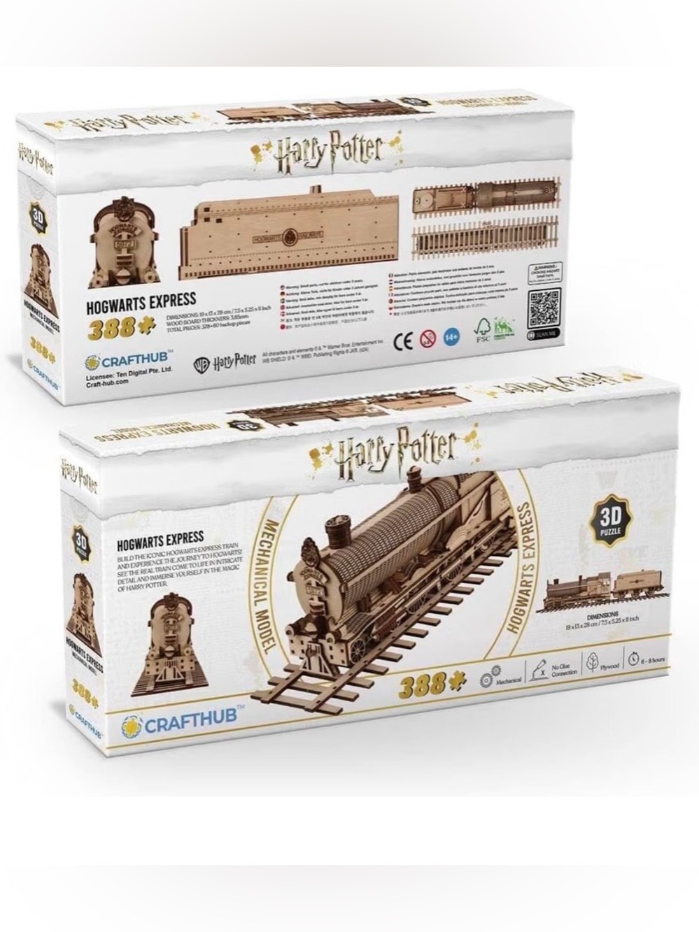NEW CRAFTHUB Harry Potter Hogwarts Express 3D Wooden “Puzzle”, 448 Pieces